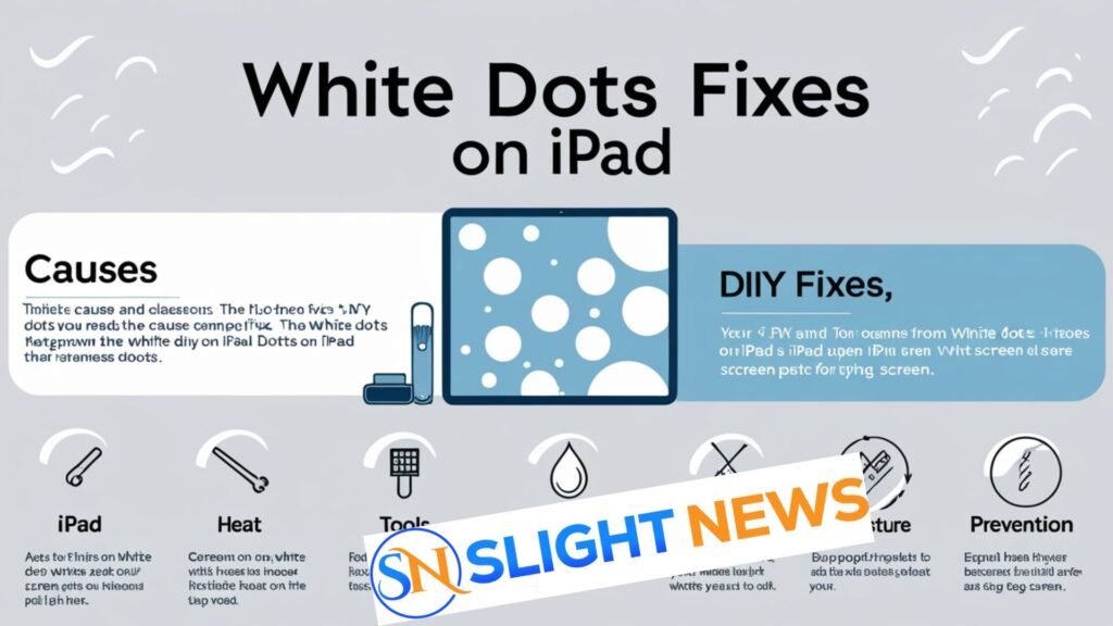 white dots on ipad screen