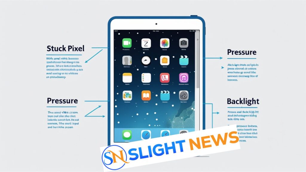 white dots on ipad screen