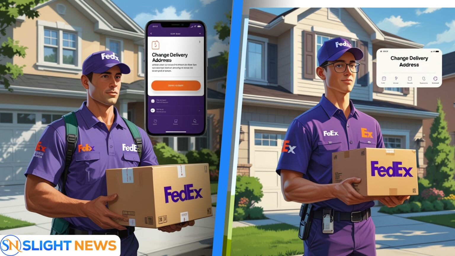 fedex change delivery address