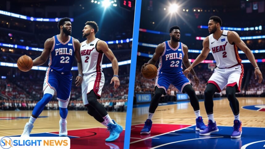 76ers vs miami heat match player stats