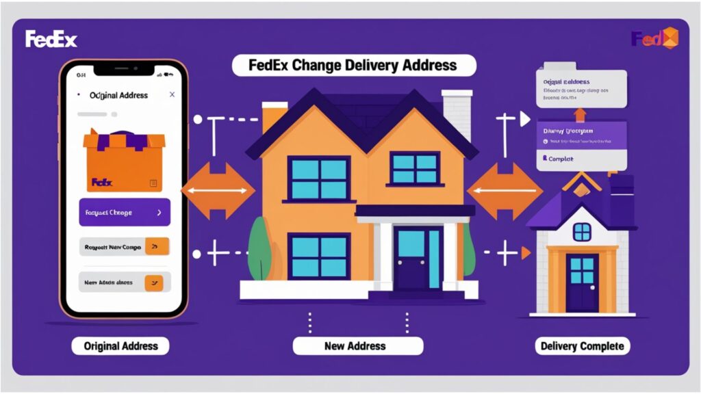 fedex change delivery address