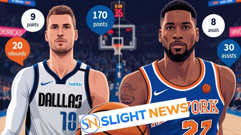 dallas mavericks vs knicks match player stats