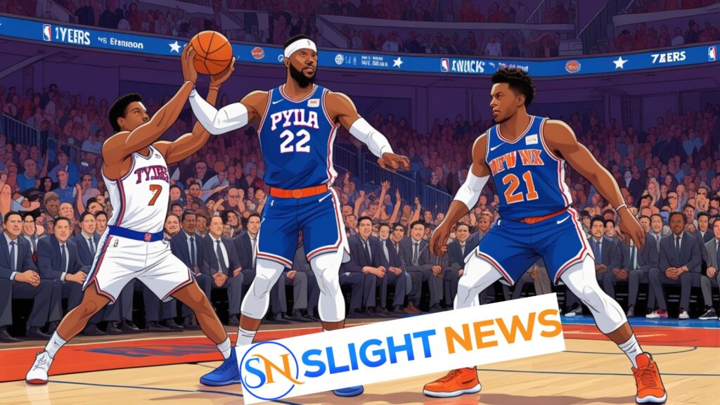 76ers vs knicks match player stats