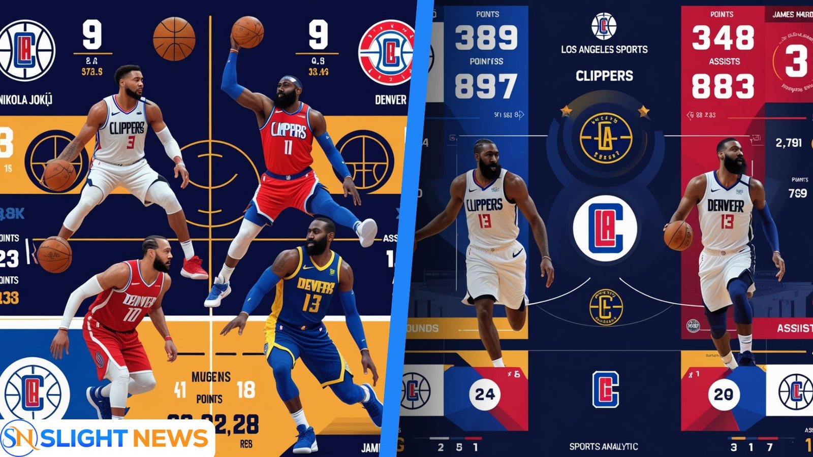 clippers vs denver nuggets match player stats