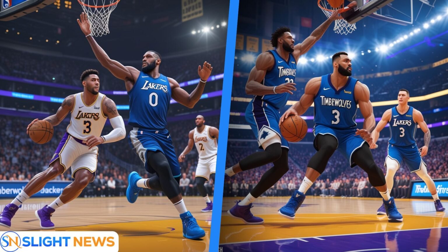 timberwolves vs lakers match player stats