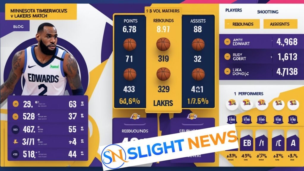 minnesota timberwolves vs lakers match player stats